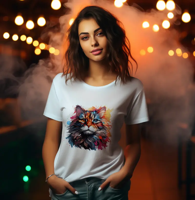 Watercolor Cat T-Shirt