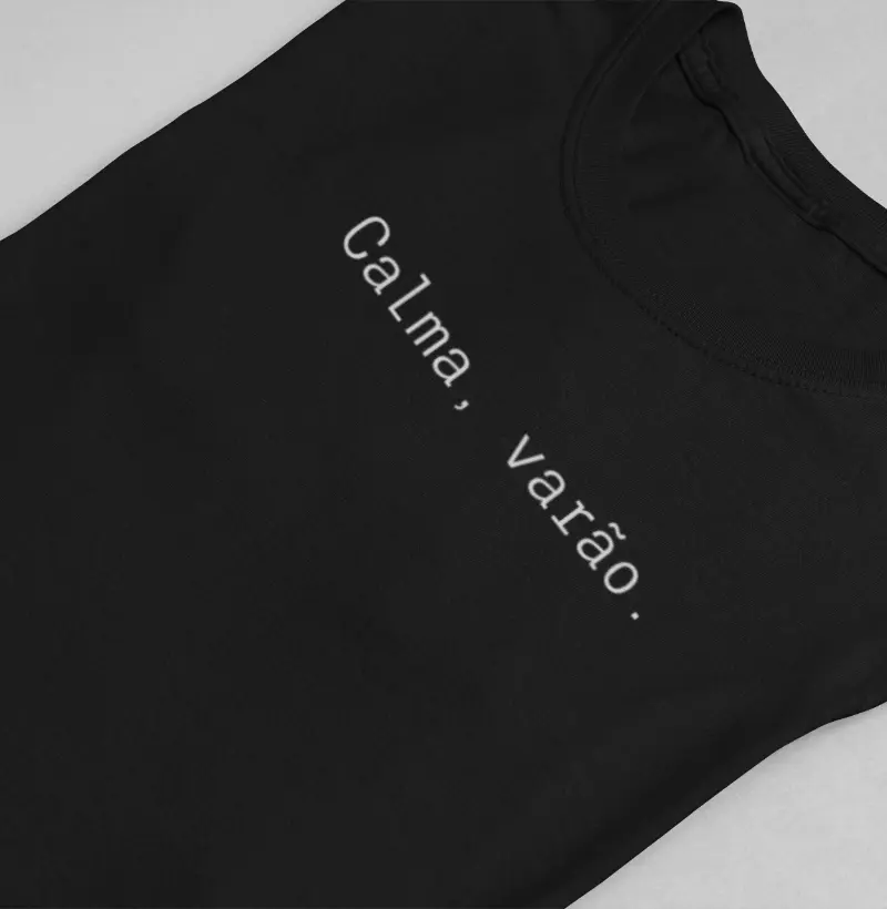 CAMISETA CALMA VARÃO MINIMALISTA