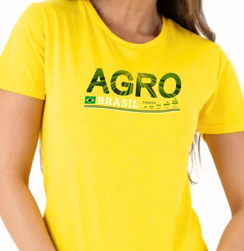 camiseta Brasil agro amarela