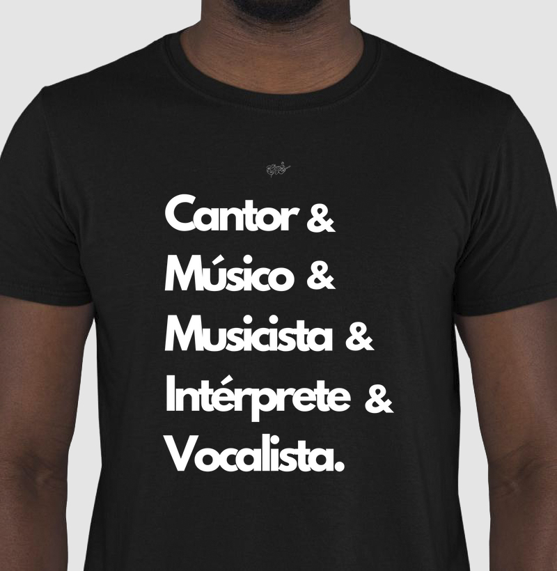 CAMISETA CANTO(A) MÚSICO(A) INTÉRPRETE VOCALISTA
