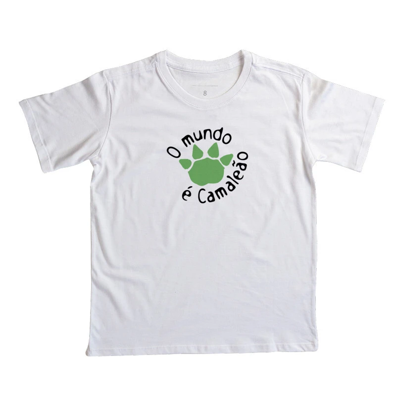 Camiseta Infantil Camaleão Mundo