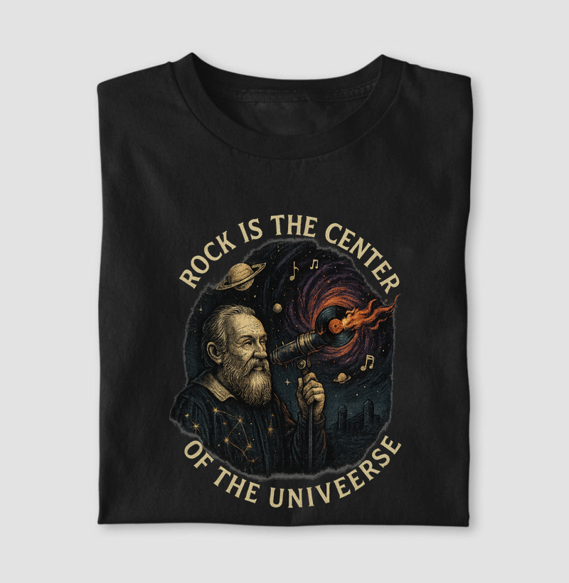 Camiseta Rock é o centro do universo®