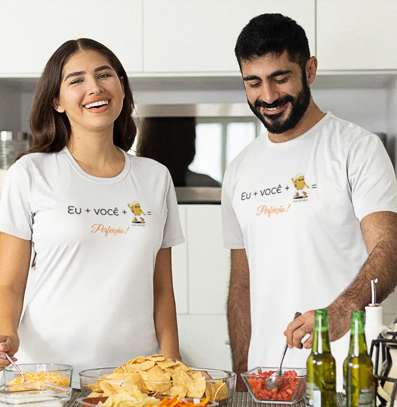 Camiseta para casal cervejeiro | EU+VOCÊ+CERVEJA = PERFEIÇÃO