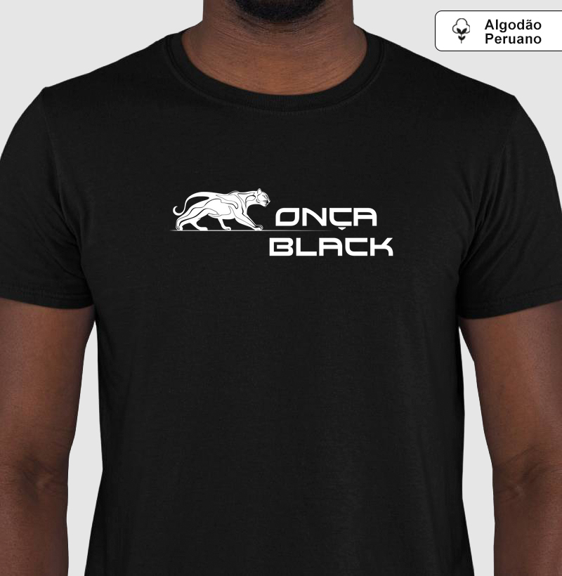 Camiseta Algodão Peruano da Onça Black
