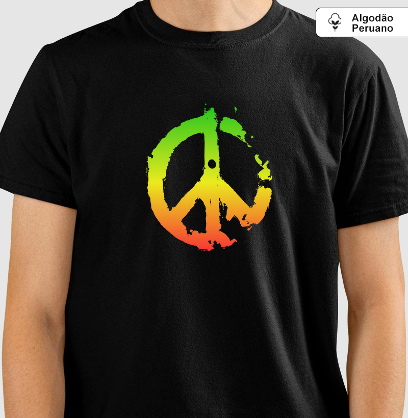 Camiseta “Reggae Peace” em Algodão Peruano