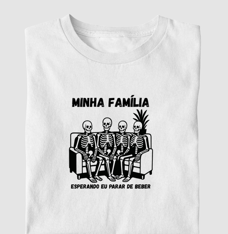 Minha família esperando eu parar de beber