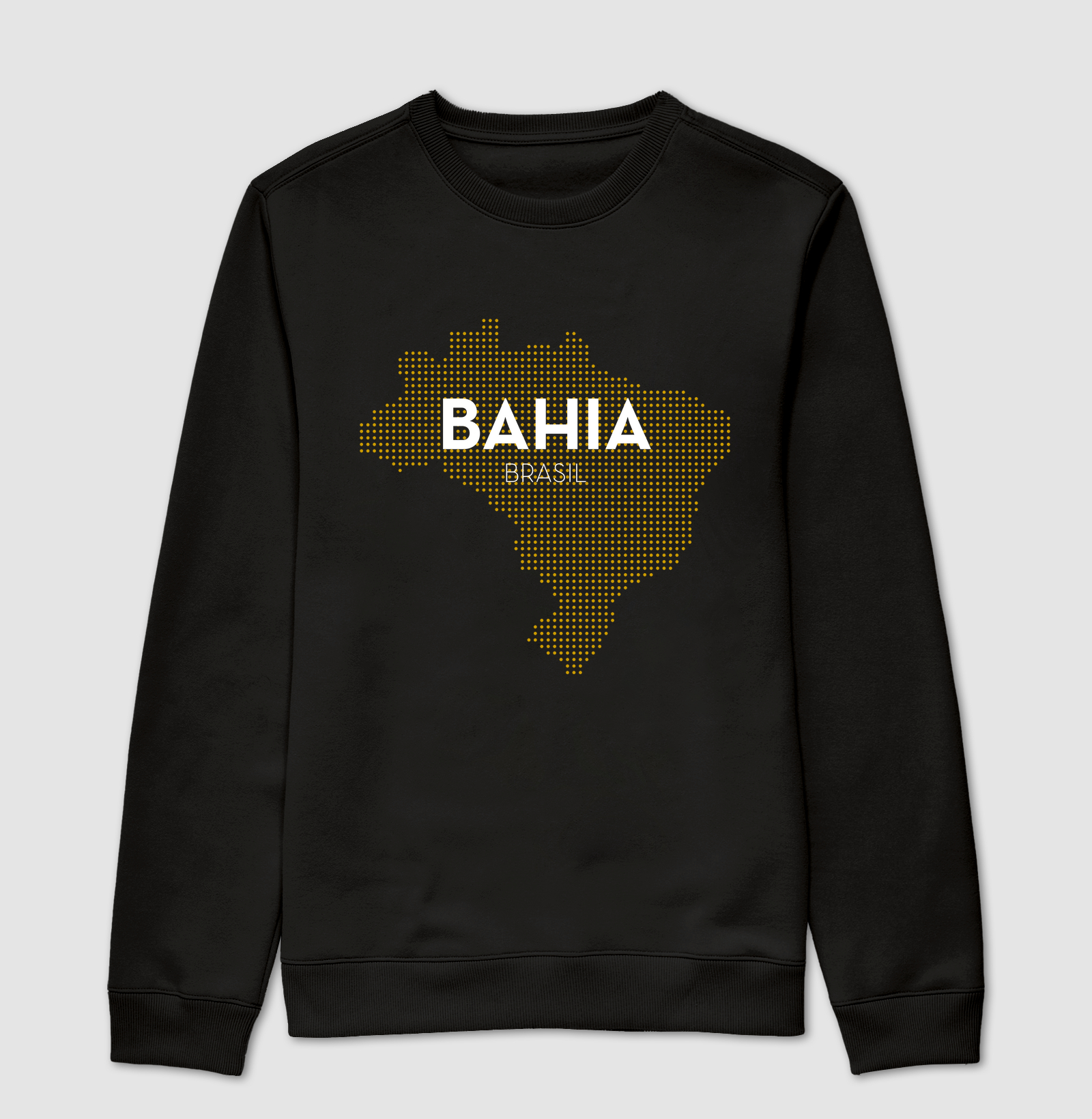 Suéter Slim de Moletom Bahia Estado Mapa Brasil