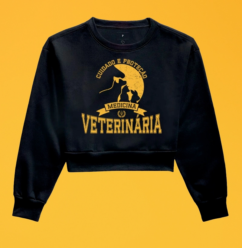 Moletom Cropped Medicina Veterinária