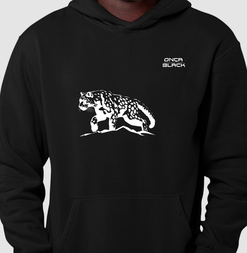 Hoodie Moletom - Onça Caminhando Minimalista