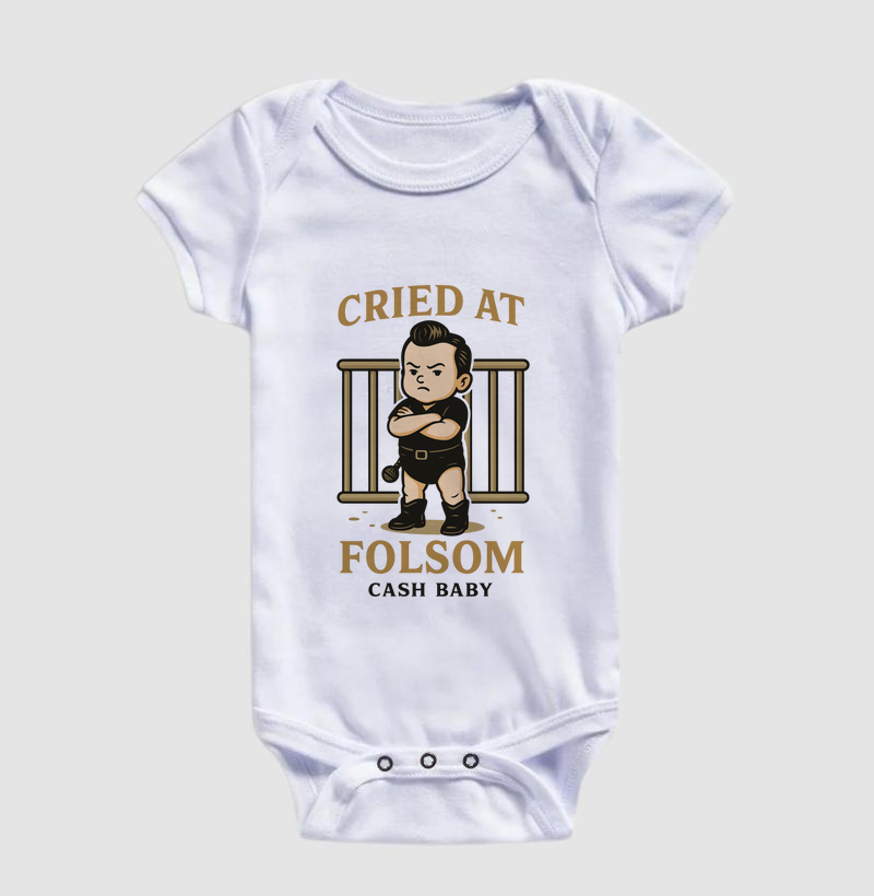 Cried at Folsom – Cash Baby 100% Algodão