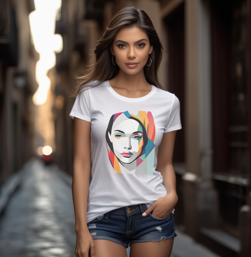 Camiseta Reserva Ink - Rosto de uma Mulher Serena