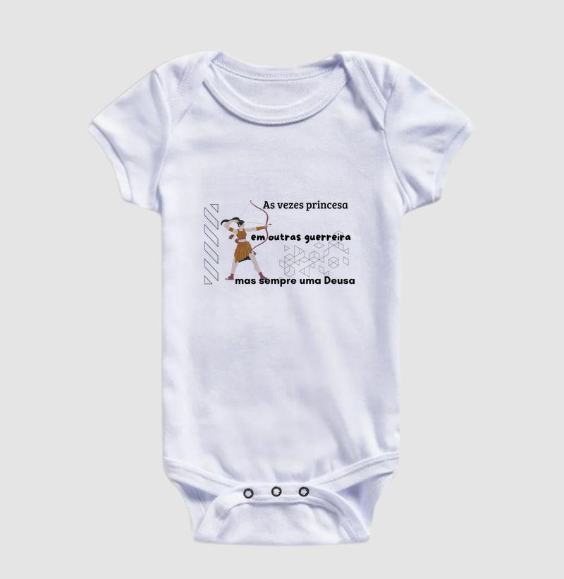 "Às vezes Princesa, Às vezes Guerreira, Mas Sempre uma Deusa" | Estilo, conforto e empoderamento em uma peça 100% algodão. Vista-se com atitude!