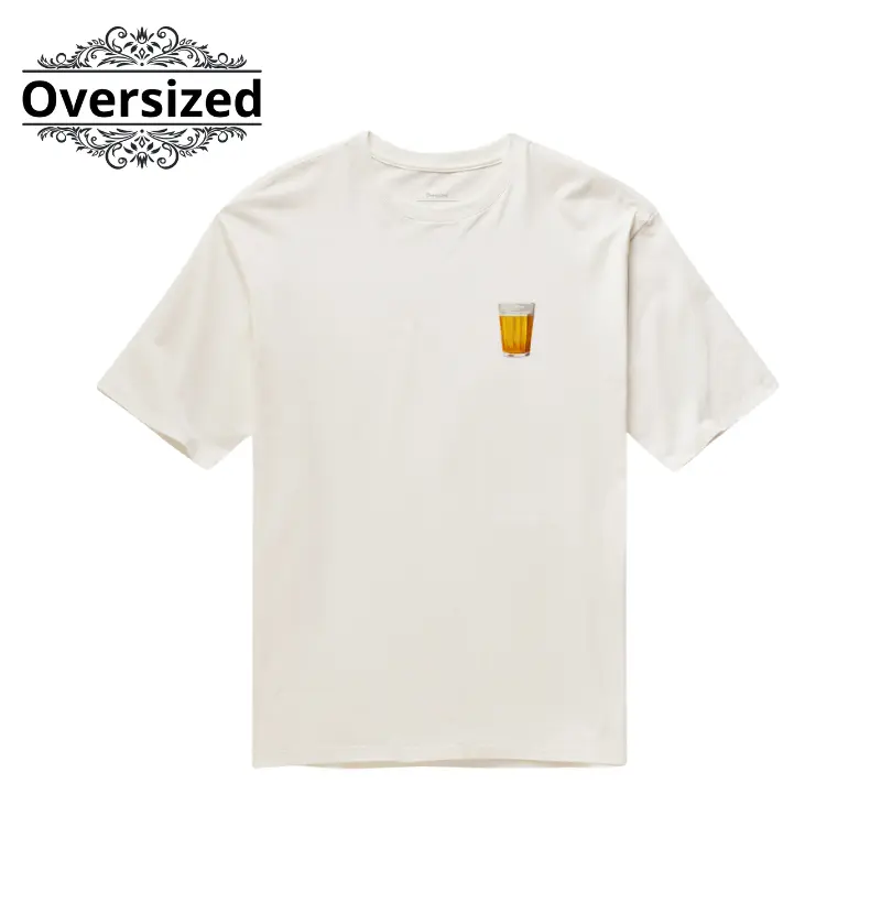 Camiseta Oversized- Copo de Cerveja Bolso
