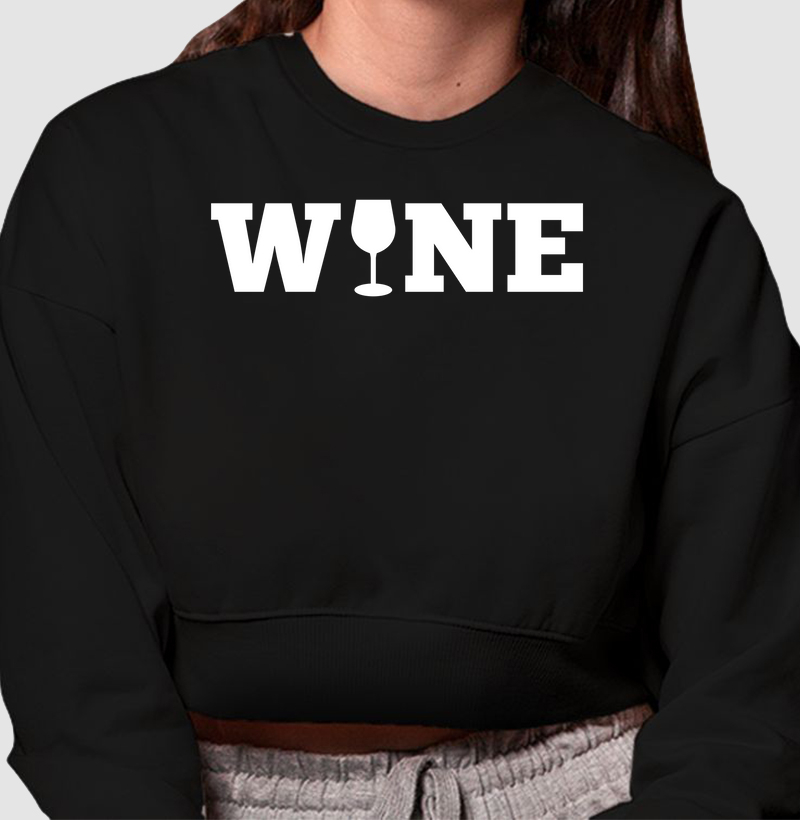 Cropped Moletom Wine
