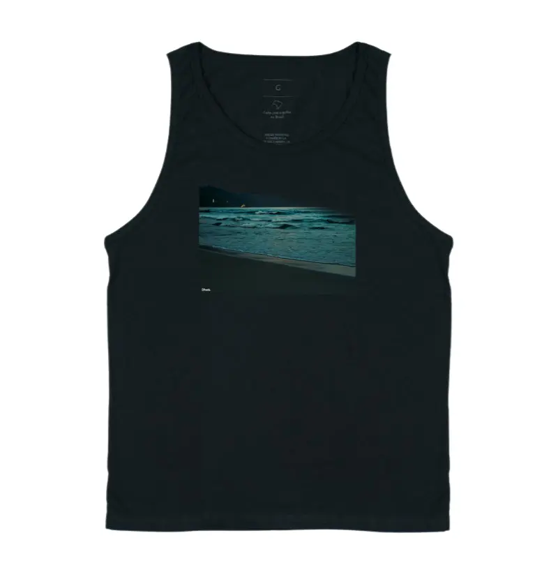 Regata Masculina Estampa Deep Etheris - Preto