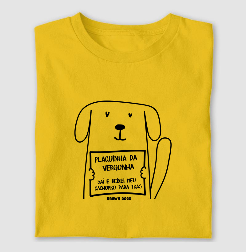 Plaquinha de vergonha - saí e deixei meu cachorro para trás