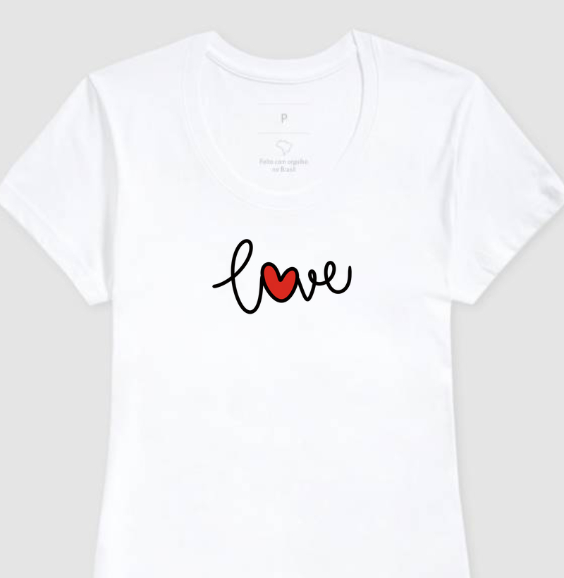 Camiseta feminina, love.