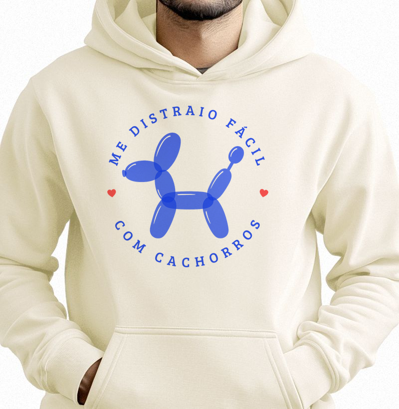 Me distraio fácil com cachorros