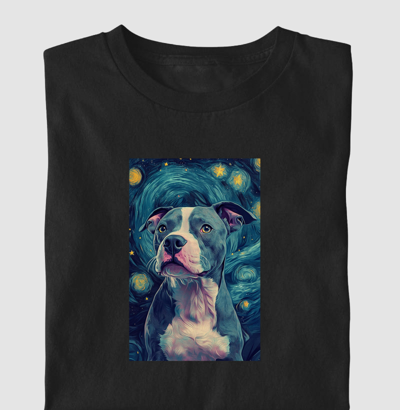 Pit Bull em noite estrelada de Vincent Van Goch