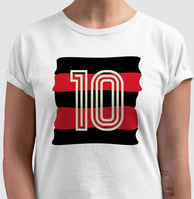 Camiseta camisa 10 rubro negra