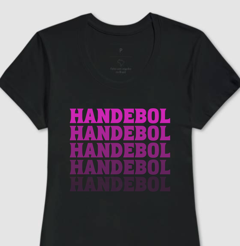Camiseta de Handebol - HANDEBOL Degradê rosa Fem.
