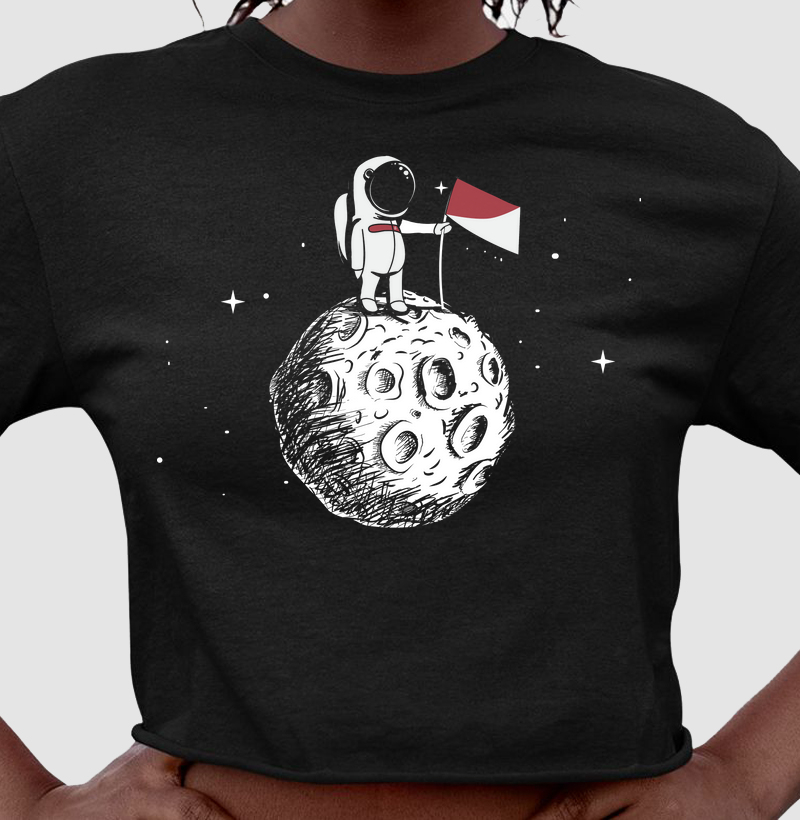 Cropped Astronauta Vermelho e Branco