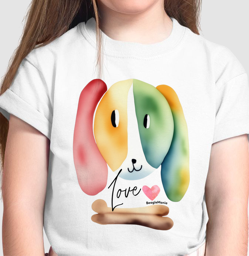 Camiseta Beagle Aquarela Love 