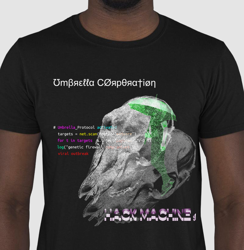 Camiseta Hack Machine – Umbrella Protocol / Quarentena™