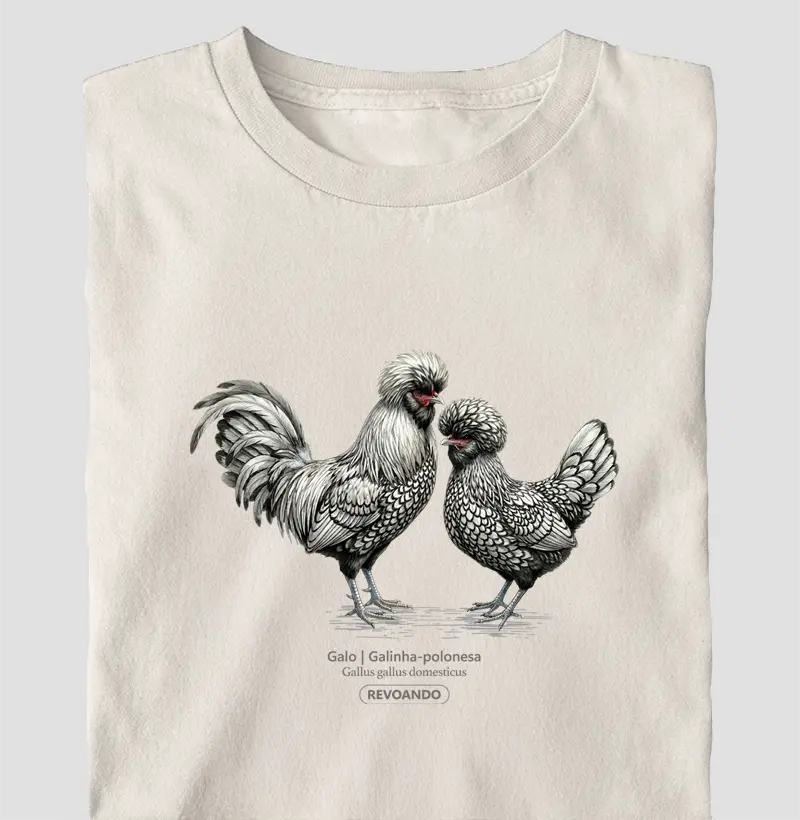 Traços Alados - Galo | Galinha-polonesa - Oversized