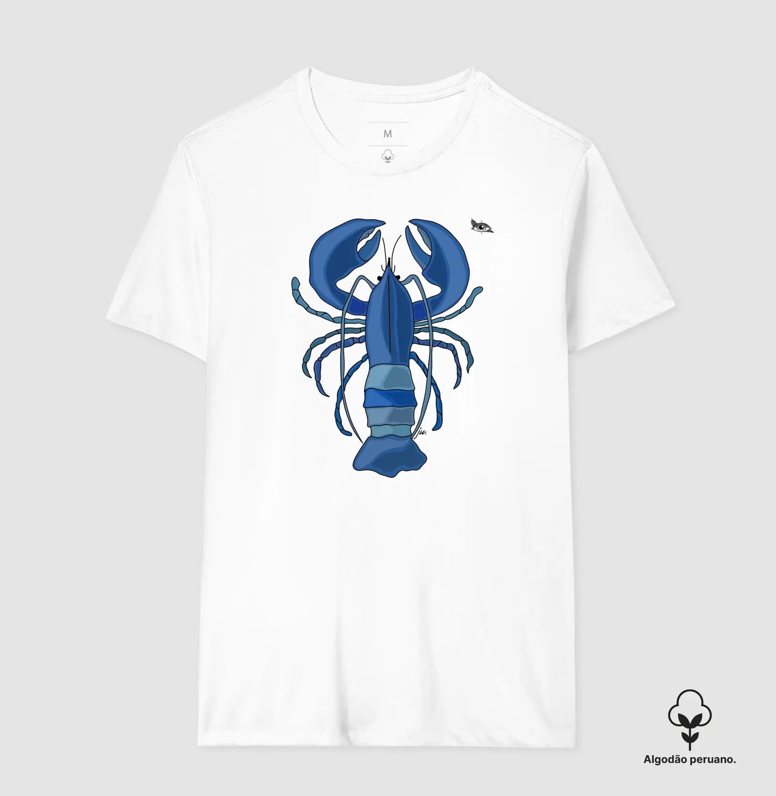 Camiseta Algodão Peruano Lagosta