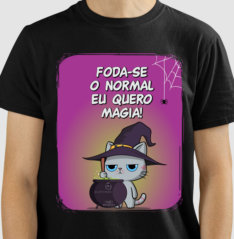 Camiseta Gato Sincero Magia
