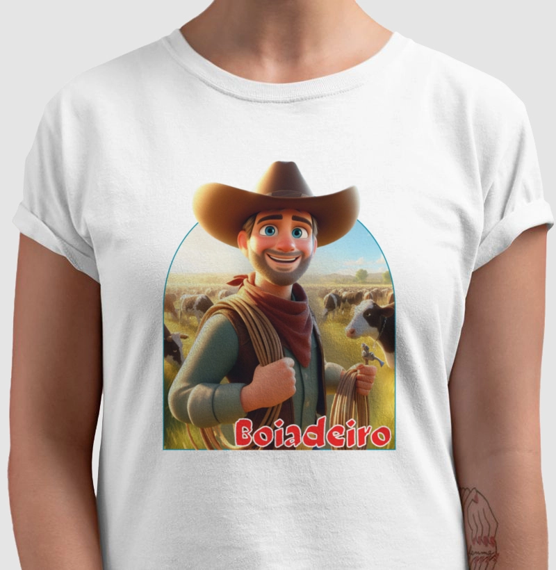 camiseta 100% Algodão - Boiadeiro