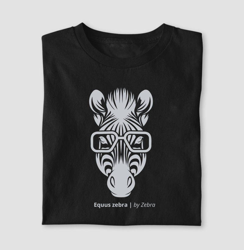 Camiseta Animalis Zebra Nerd 100% Algodão