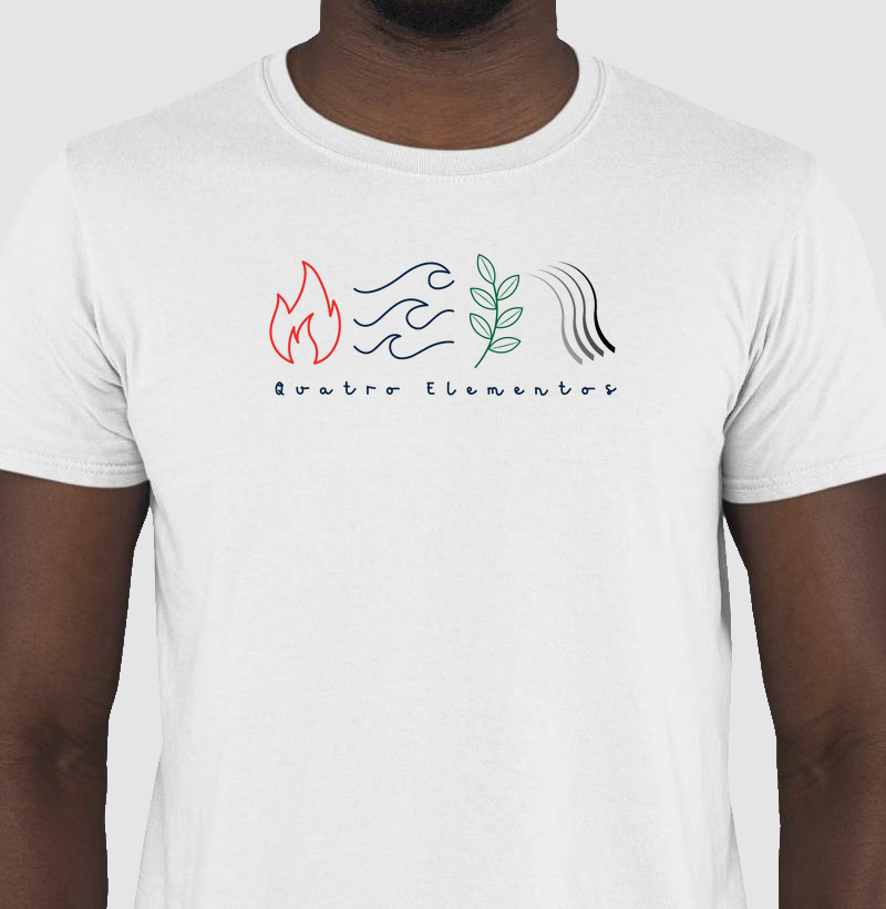 Camiseta 4 Elementos da Natureza Branca