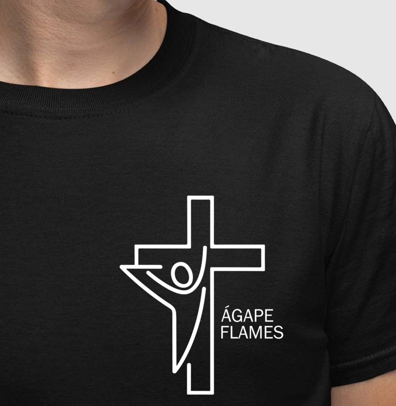 Camiseta Ágape Flames Logotipo 