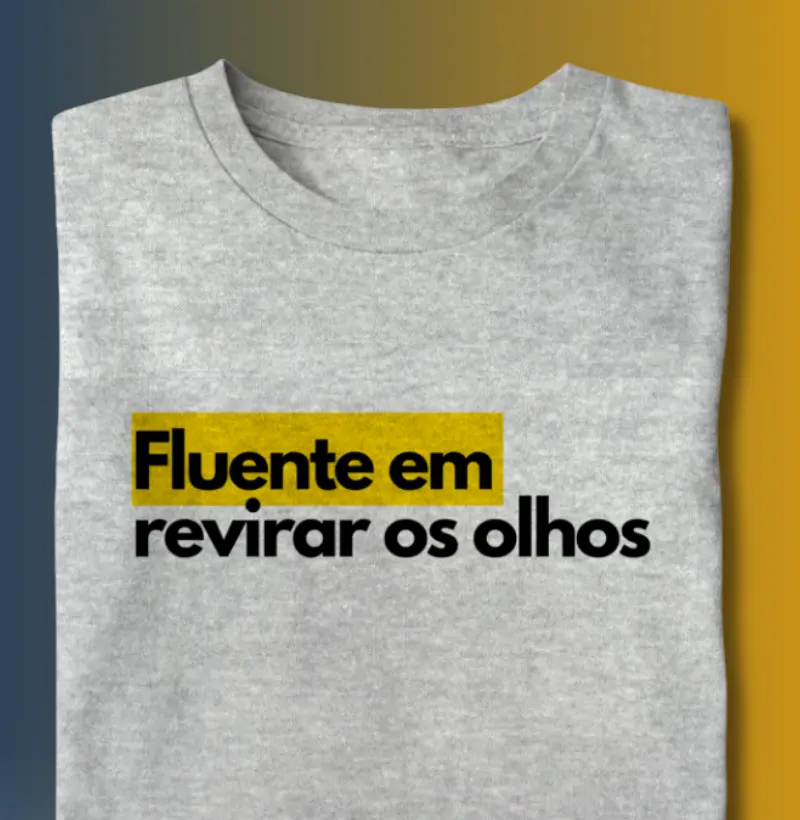 Fluente em revirar os olhos