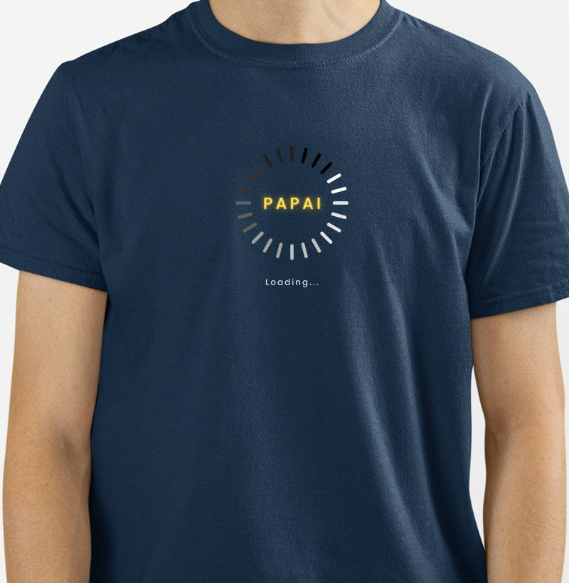 Camiseta Papai Loading | azul marinho