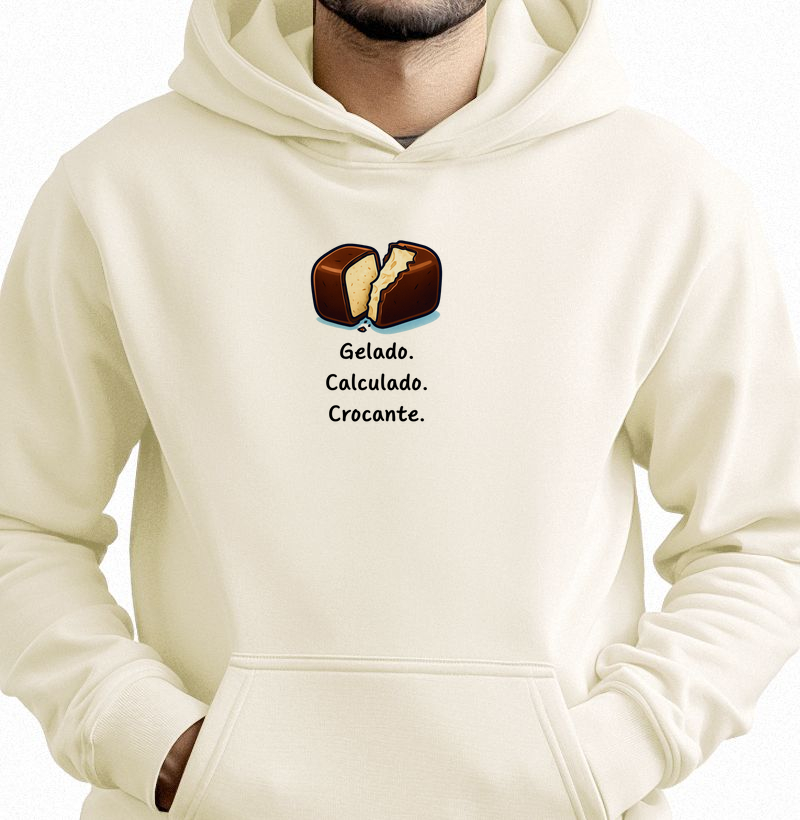 Gelado. Calculado. Crocante.