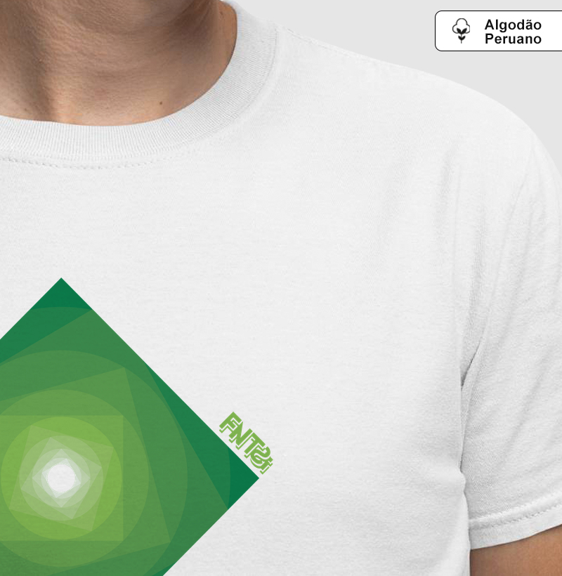T-SHIRT "INFINITA FANTASIA" / VERDE MINIMAL (ALGODÃO PERUANO)