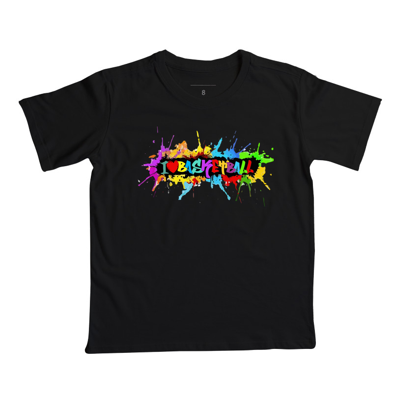 I love you basketball color art