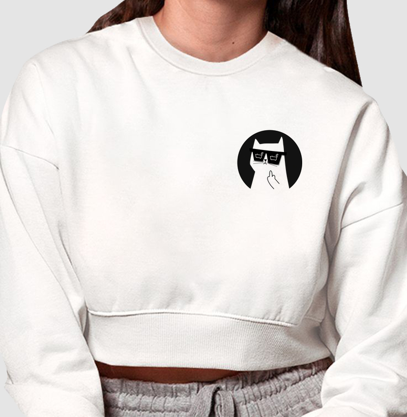Anti social Cropped Moletom