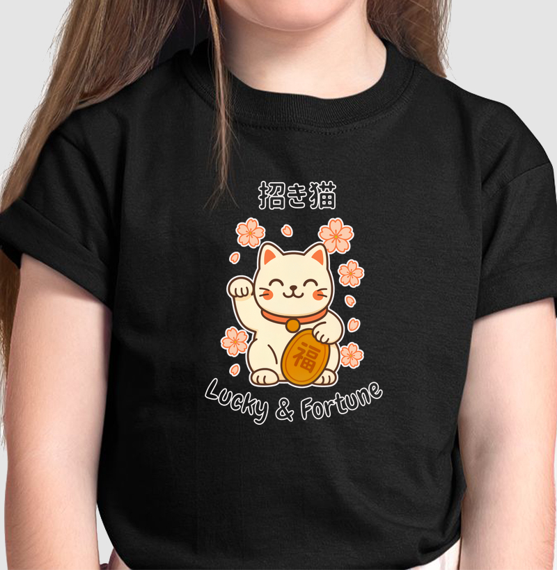 Camiseta Maneki-neko Sorte & Fortuna