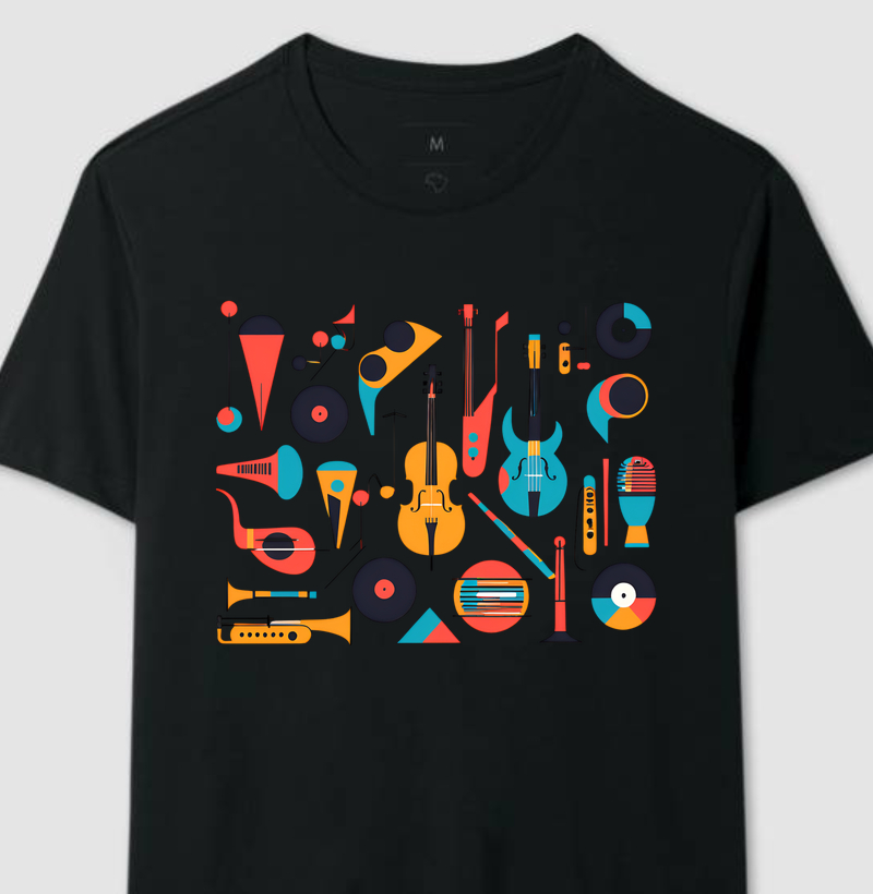 CAMISETA INSTRUMENTOS ABSTRATOS