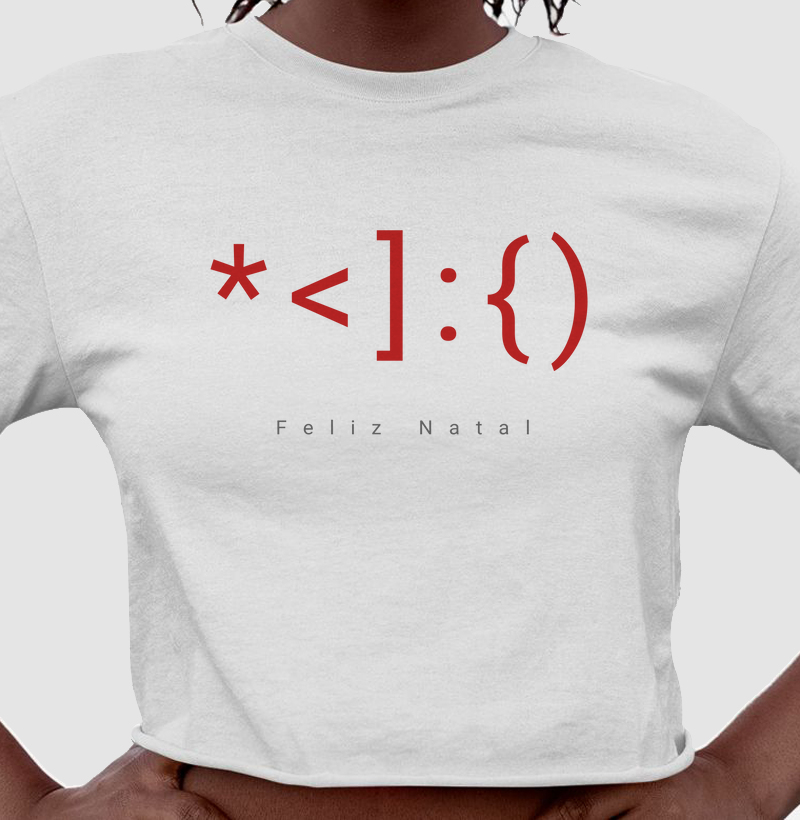 Camiseta Cropped Feliz Natal 