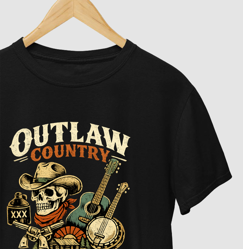 Camiseta Outlaw Country – Raise Some Hell | Country Rebel & Southern Roots