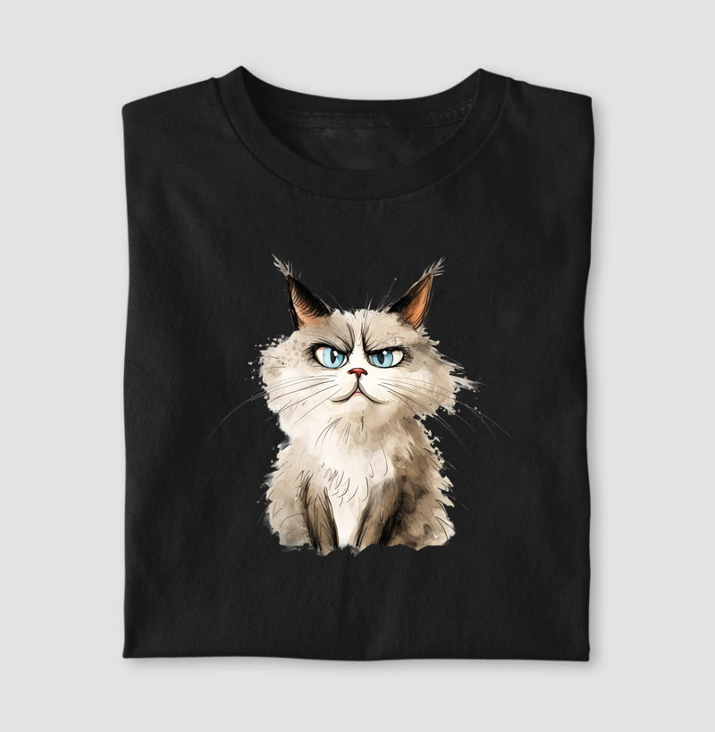 Gato Ragdoll  aquarela