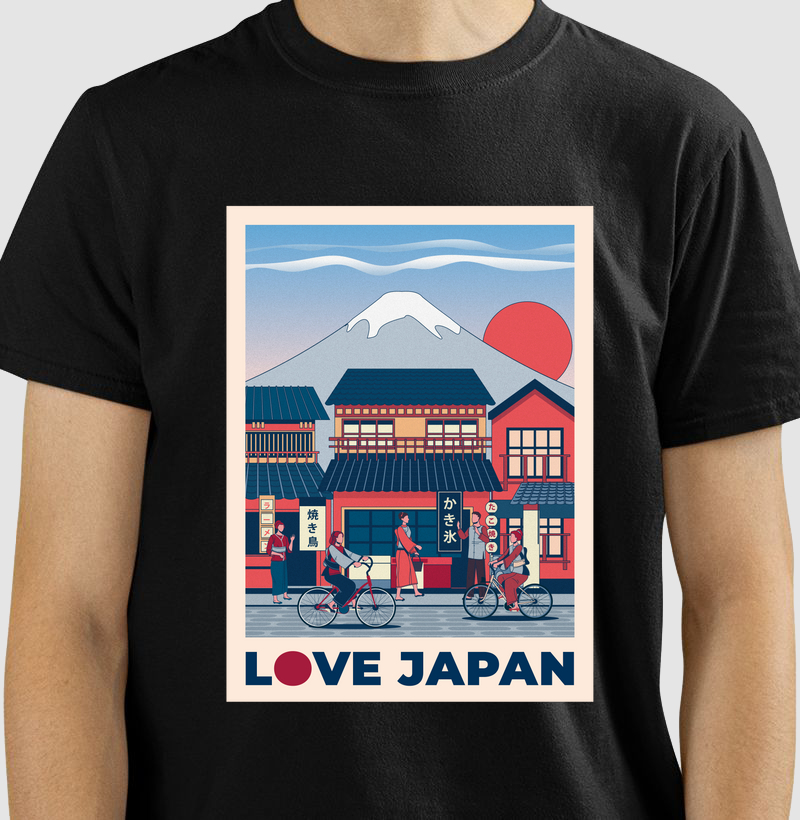 Camiseta Japão Oriente Países Bandeira Cultura Japonesa