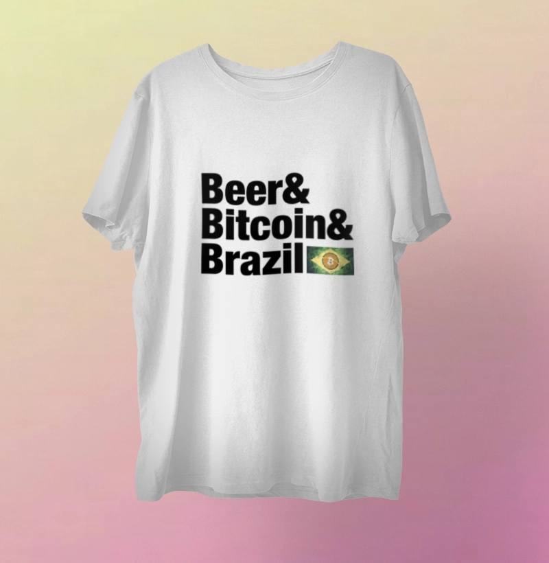 T Shirt Beer Bitcoin Brazil