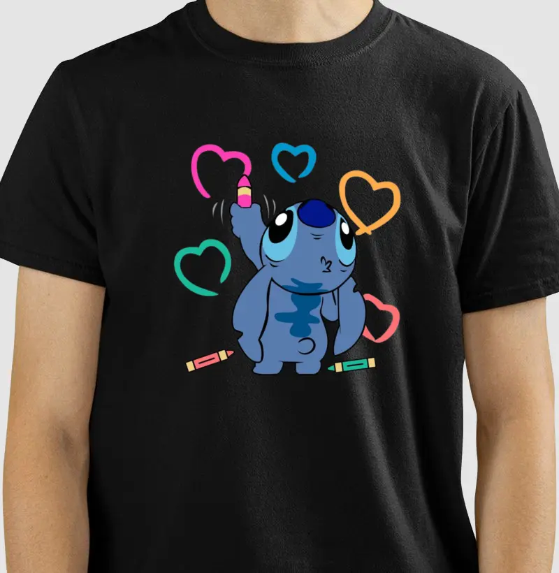 Camisa Stitch Unisex coração