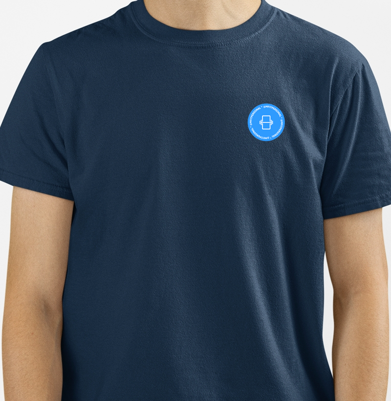 Logo circular azul